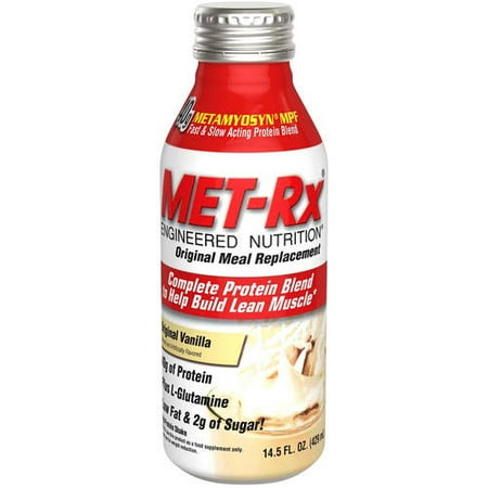 Met-Rx Shake, 40 Grams of Protein, Vanilla, 14.5 Oz, 12 Ct