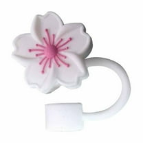 SharkTRUE 4 Blossom Straw Cover for Cup, Cute Silicone Straw Cover for 30&40 Oz Tumbler, 10mm Dust-Proof Reusable Drinking Straw Toppers
