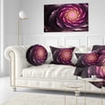 thumbnail image 3 of Designart Fractal Flower Light Purple Digital Art - Flower Throw Pillow - 12x20, 3 of 5