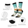 thumbnail image 4 of Fotbe Coastal Palm Beach Calcetas Largas con Estampado para Hombre y Mujer – Calcetas de Compresión Transpirables y Elásticas, Viajar y Uso Diario Talla 5-11, 4 of 6