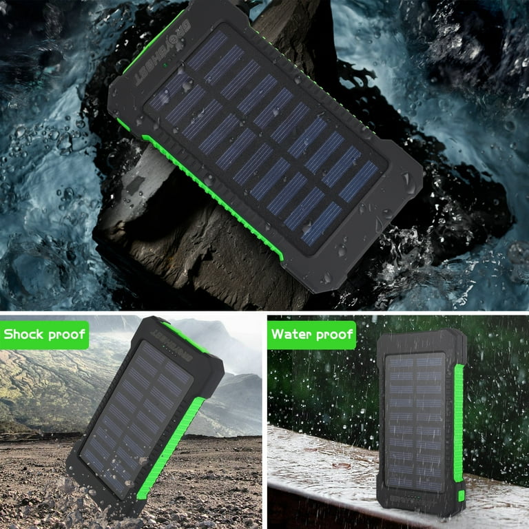 MWZBTG Chargeur Solaire Portable, Batterie Externe Solaire