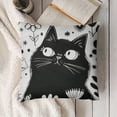 thumbnail image 3 of nygtbtfer Outdoor Throw Pillow Cover Abstract Sketch Art Cat Animal Waterproof Cushion  Pack Geometric Flower on White Pillow Cases Home Decoration for Patio Garden Couch Sofa, 3 of 5