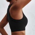 thumbnail image 2 of Sports Bra Shockproof Seamless Quick Drying Sleeveless Yoga Bra Vest for Running Fitness Gym Black M, 2 of 5