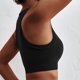 thumbnail image 2 of Sujetador deportivo a prueba de golpes, sin costuras, de secado rápido, sin mangas, sujetador de yoga, chaleco para correr, fitness, gimnasio, negro S, 2 of 5