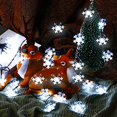 thumbnail image 4 of Viworld 30 LED Solar Snowflake Lights Christmas String Lights 21.3 Feet Waterproof 8 Modes Solar Powered Fairy Lights for Wedding Party Garden Bedroom Outdoor Indoor Christmas Decoration, 4 of 7