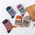 thumbnail image 3 of Zando 5 Pairs Womens Wool Socks Winter Fuzzy Socks Thick Soft Warm Knit Cozy Themal Causal Sock Crew Casual Socks US 5-10, 3 of 6