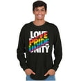 thumbnail image 5 of Love Pride Unity Gay LGBT Rainbow Long Sleeve TShirt Men Women Brisco Brands S, 5 of 6