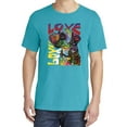 thumbnail image 2 of Wild Bobby,Dog Love Cute Rainbow Dean Russo Dog Lover Garment-Dyed Washed Look Short Sleeve Tees, Blue Lagoon, Small, 2 of 3