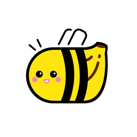 Christmas Icons Vector LAMINATED POSTER Bee Banana Fruit Vector Insect Bienane Icon Poster Print 24 x 36 ()