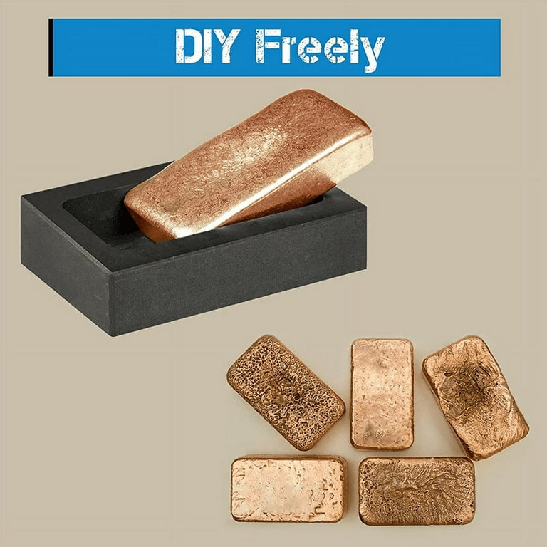 2 Pcs (2-1Kg) Ingot Molds for Melting Casting Refining Metal Copper Gold  Silver Aluminum Brass 