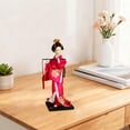 thumbnail image 4 of Muñeca kimono de geisha japonesa asiática coleccionable, artesanía tradicional de 9 pulgadas para oficina Estilo A, 4 of 7