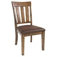 thumbnail image 3 of Jofran Cannon Valley Distressed Industrial Distressed Wood Dining Chair with Upholstered Seat (Set of 2), 3 of 8