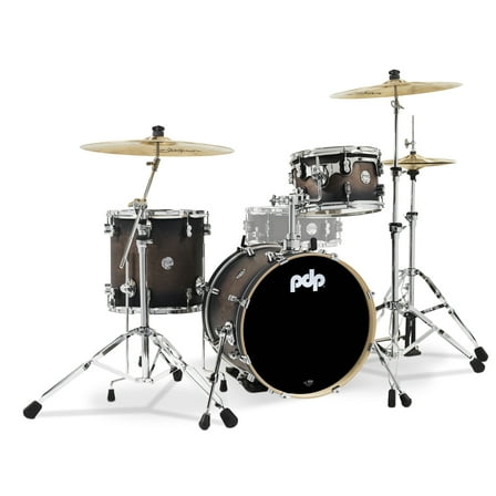 PDP Concept Maple Series 3-Piece Bop Shell Pack, Charcoal Burst Lacquer