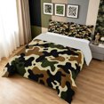 thumbnail image 2 of Manfei Farmhouse Camouflage King Size Comforter Sets, Mid Century Camo Comforters King Size, Desert Tan, Gray Reversible, 3-Piece, 1 Comforter and 2 Pillowcases, 2 of 7