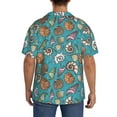 thumbnail image 3 of Yiaed Cute Conch Print Mens Casual Wrinkle Free Shirts Short Sleeve Button Down Summer Stretch Dress Shirt-X-Large, 3 of 5