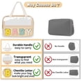 thumbnail image 4 of Bolsa de maquillaje izuzta Preppy Clear Baby impermeable de nailon beige, 4 of 9