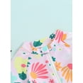 thumbnail image 6 of Bslissey Toddler Baby Girls Rash Guard Swimsuit Jumpsuit Floral Print Short Sleeve Zipper One Piece Swimwear Infant Casual Summer Bathing Suit Beach Wear 3M-3T, 6 of 9