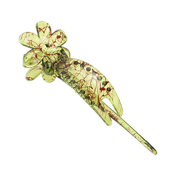 Unique Bargains 1 Pc Fashion Six-Petal Flower Hair Clips Hairdo Clip Green