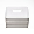 Mainstays Flexible Plastic Closet Storage Bin, Arctic White