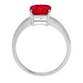 thumbnail image 2 of 2.5 ct Asscher Cut Simulated Ruby Solitaire 14K White Gold Womens Engagement Ring, 2 of 3