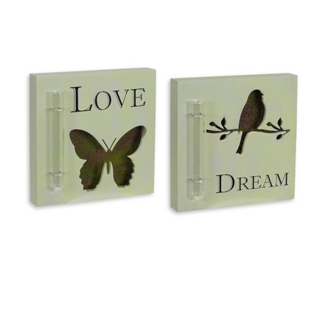 UPC 746427666985 product image for Pack of 8 Spring Mossy Butterfly and Bird Cut-Out Plaques with Tube Vase 7.75