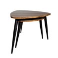 thumbnail image 1 of Mesa Benzara Clovia, juego de 2 unidades triangulares de madera y metal, 1 of 6
