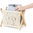 thumbnail image 3 of Revistero de macramé JAMW bohemio Sencillez 11.22 largo x 7.5 ancho x 10 alto, 3 of 5