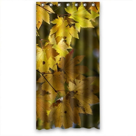 GreenDecor Autumn Maple Leaves Best Home Fahion Waterproof Shower Curtain Set with Hooks Bathroom Accessories Size 36x72