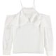 thumbnail image 1 of bar III Blusa tejida con hombros descubiertos para mujer, blanca, grande, 1 of 2