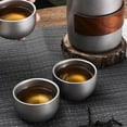 thumbnail image 4 of Ltdhehe TitaniumSmall Wine Glass Teacup Durable Titanium Pro Cookware Multifunctional Cup Compatible With All Cooktops Lightweight Camping For Backpacking Traveling And Picnic, 4 of 8