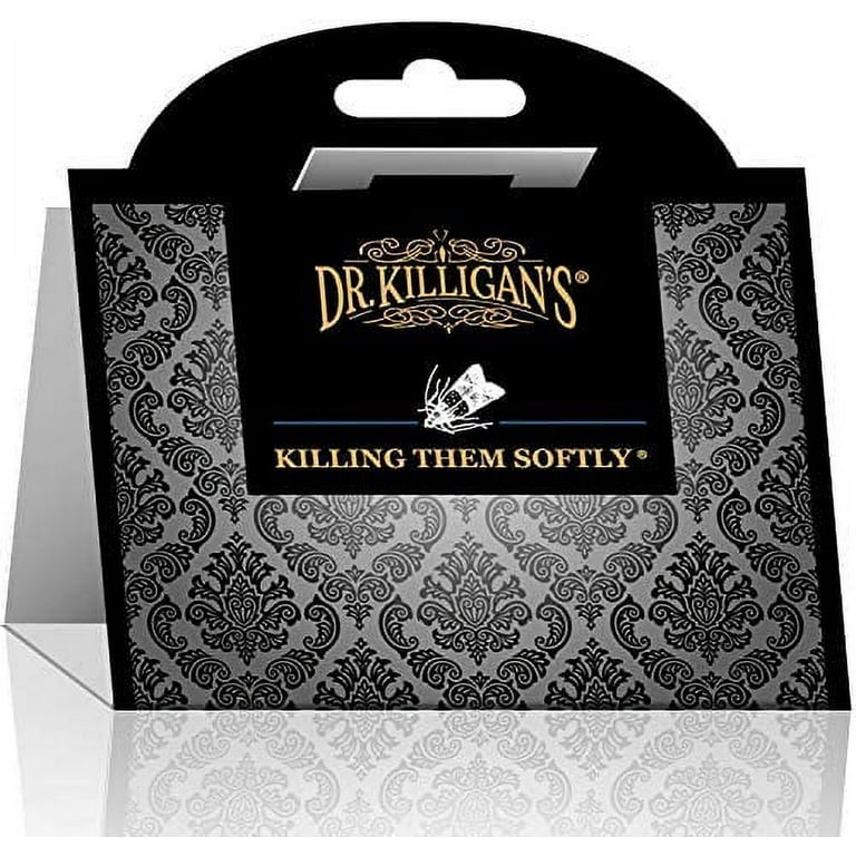Dr. Killigan's Premium Pantry Moth Traps with Pheromone Attractant | Safe, Non-Toxic with No Insecticides | Sticky Glue Trap, Black