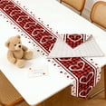 thumbnail image 5 of Lilixerw 13x71 Inch Valentine's Day Love Heart Pattern Table Runner,Anti-Slip Non-Pilling Table Mat,Polyester Fabric Tablecloth with Romantic Print for Wedding Anniversary Dining Decor,Pink, 5 of 5