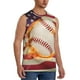 thumbnail image 2 of Fotbe Baseball Ball With Flag Men's Camiseta sin Mangas Estampada para Hombres, Playera Casual para Gimnasio, Entrenamiento, Playa-Medium, 2 of 7