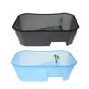 2s Reptile Terrarium Container for Sleeping Game 40x25x14cm blue and Black