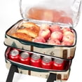 thumbnail image 5 of Christmas Tree Double Layered Insulated Refrigerated Lunch Bag with Two Compartments - Large Capacity Hand-Carry Meal Bag, 7.1x11.4x16.1 inches, 5 of 6