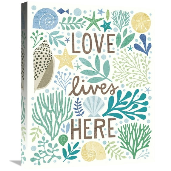 Global Gallery's 'Under Sea Treasures II Sea Glass' By Michael Mullan Stretched Canvas Wall Art