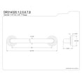 thumbnail image 2 of Kingston Brass DR314327 Restoration 32" Grab Bar, 1-1/4" Diameter, Brushed Brass, 2 of 2