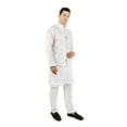 thumbnail image 3 of TRILOKI Scallop Solid Kurta Pajama with Waiscoat Premium 3-in-1 Set Ethnic Indian Traditional Wear Ethnic Diwali Puja, 3 of 5