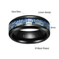 thumbnail image 4 of Crown Matching Rings Couple Ring Blue 1CT CZ Women Wedding Ring Set Male Titanium Band, 4 of 7