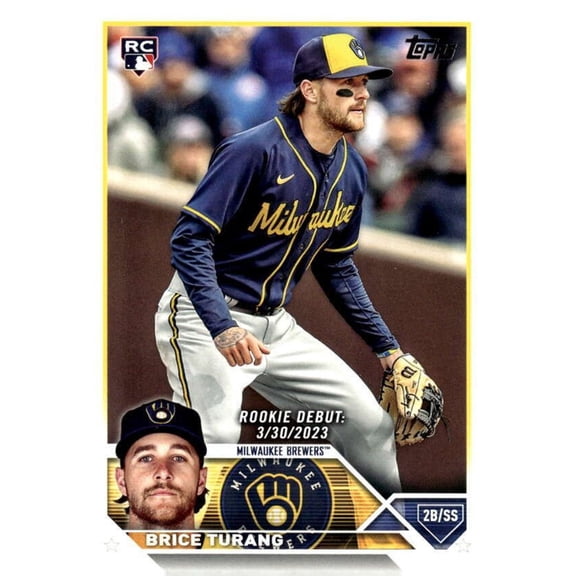 2023 Topps Update Series Brice Turang #US101 NM-MT Brewers Rookie Baseball Card Milwaukee Brewers MLB Baseball Trading Card