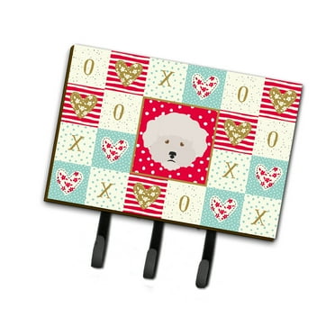 Carolines Treasures CK5185TH68 Bichon Fris? Love Leash or Key Holder Red Triple Hook multicolor