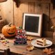 thumbnail image 2 of Decoraciones de Halloween Adorno de madera para escritorio con forma de calabaza para el hogar Ambiente festivo en el salón y el dormitorio, 2 of 4