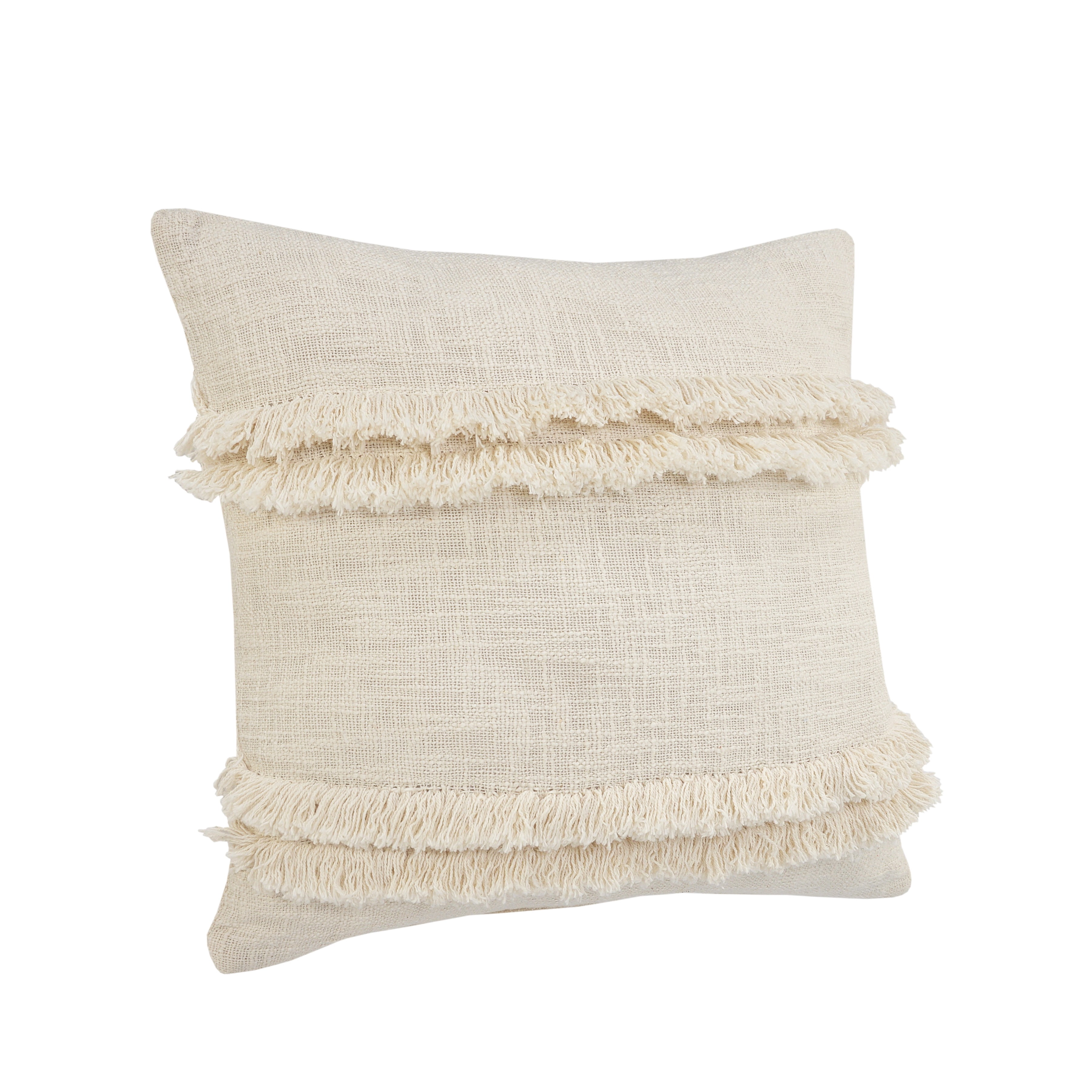 LR Home Rory Cotton Pillow Set of 2 in Cream, 20" x 20"