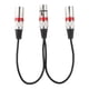 thumbnail image 1 of Cable de extensión de micrófono de Audio, adaptador divisor de cabeza macho doble a conector hembra XLR de 30cm para Canon, color rojo, 1 of 8