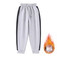 thumbnail image 5 of 7-8 Years Boys Pants Casual Trousers Boy Fleece Trousers Casual Pants Cargo Jogger Pants with Pockets Light Gray Pants, 5 of 7