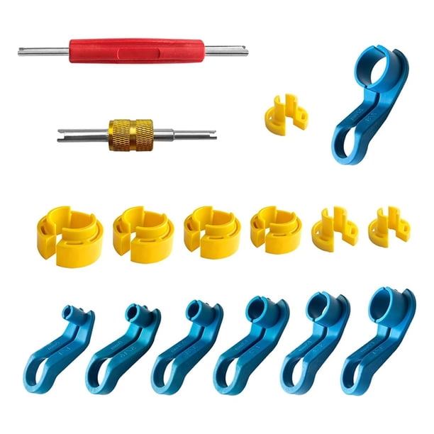 Juego de 16 Herramientas de Extracción Desconexión de Línea Combustible, Línea Combustible de 1/4 5/16 3/8 1/2 5/8 3/4 7/8 Pulgadas, para Línea de Combustible de CA de Automóvil