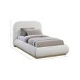 thumbnail image 3 of Meridian Furniture Vaughn Cream Chenille Fabric Twin Bed, 3 of 9