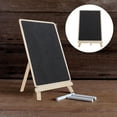thumbnail image 6 of FUTUREORYY 5Pcs Mini Chalkboard Signs with Stand Displaying Messages Wooden Tabletop 21X15Cm Black, 6 of 8