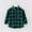 Green, variant on TUOBARR Toddler Shirt Jacket Plaid Long Sleeve Lapel Button Jacket Kids Boys Girls Shirts Coats Fall Tops Black(12Months-10Years)