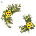 thumbnail image 1 of 2PCS DIY Wall Backdrop Photo Props Party Supplies Artificial Flower Door Threshold Wreath Wedding Greeting Decor Rose Sunflower Lavender A, 1 of 1
